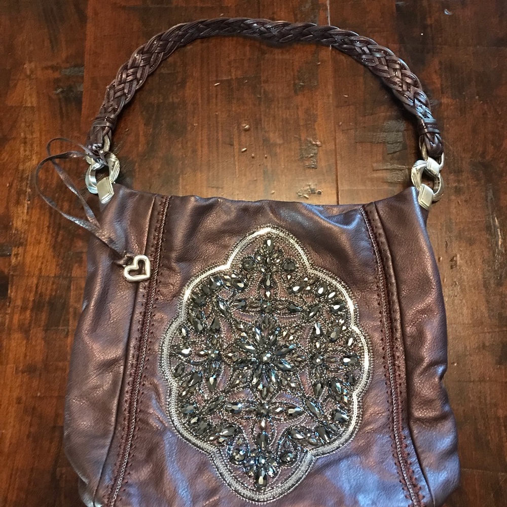 Brighton Anju Beaded shoulder bag Amethyst